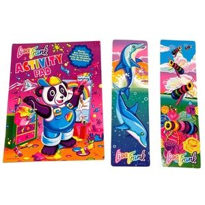 Vintage Lisa Frank Bookmarks Dancing Dolphins Buzz Bumble Bee and Activity Pad